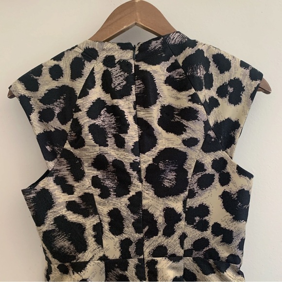 Tibi Dress Animal Print Sheath Metallic - Picture 6 of 9